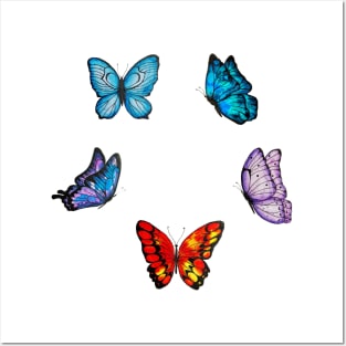 Watercolor Butterflies Posters and Art